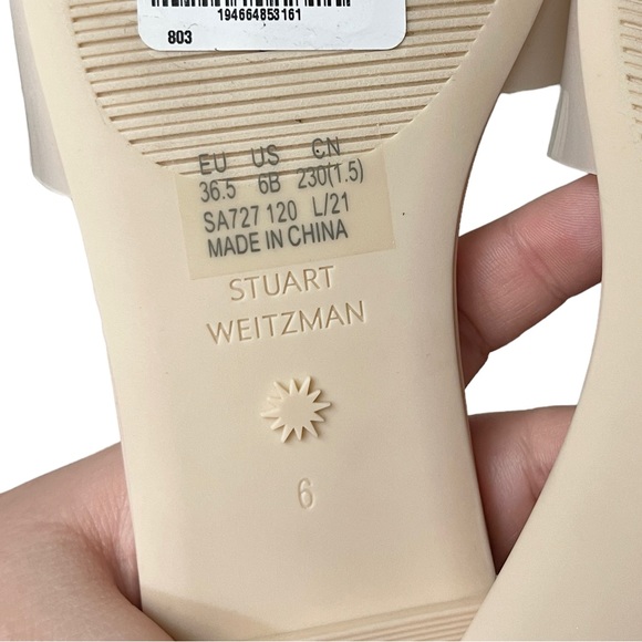 NWT Stuart Weitzman Summer Slide Sandals Women’s Size 6 - Picture 7 of 7